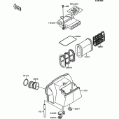 Схема узла: Воздушный фильтр для Kawasaki ZX600 GPX600R