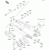 Схема узла: Задний рычаг (Маятник) для Kawasaki KX85 KX85