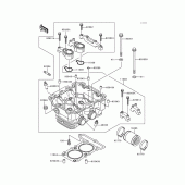 Схема вузла: Головка циліндра для Kawasaki EX250 Ninja 250