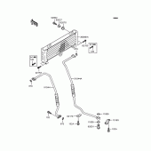 Схема вузла: Олійний охолоджувач для Kawasaki ZR1100 Zephyr 1100