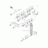 Схема вузла: Задня підвіска для Kawasaki KLX650 KLX650 Motard