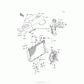 Схема узла: Радиатор для Kawasaki ZR900 Z900