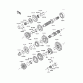 Схема вузла: Трансмісія для Kawasaki KLE650 Versys 650 ABS