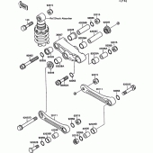 Схема вузла: Підвіска для Kawasaki EX500 GPZ500S