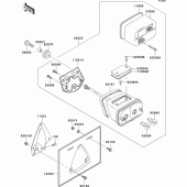 Схема узла: Taillight(s) для Kawasaki VN1500 VN1500 Classic Tourer Fi