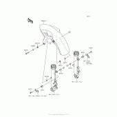 Схема вузла: Front Fender(S) для Kawasaki ER650 Z650