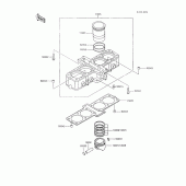 Схема вузла: Циліндр & Поршень для Kawasaki ZX600 GPX600R