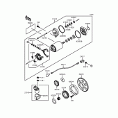 Схема узла: Стартер электрический & Привод стартера для Kawasaki VN400 Vulcan