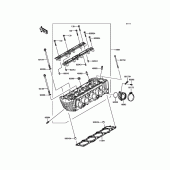 Схема вузла: Головка циліндра для Kawasaki ZR800 Z800 ABS