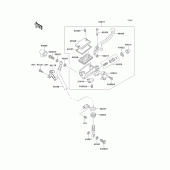 Схема узла: Передний тормозной цилиндр для Kawasaki EL250 Eliminator 252