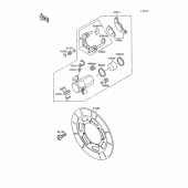 Схема вузла: Переднє гальмо для Kawasaki VN1500 Vulcan 88