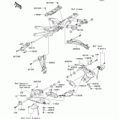 Схема вузла: Frame fittings(rear) для Kawasaki ZX636 Ninja ZX-6R