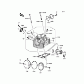 Схема узла: Головка цилиндра для Kawasaki KLX140 KLX140L