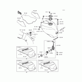 Схема узла: Топливный бак(zx600-h1) для Kawasaki ZX600 Ninja ZX-6R