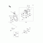Схема вузла: Ступиця заднього колеса для Kawasaki KLX300R