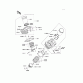 Схема вузла: Циліндр & Поршень для Kawasaki VN1500 Vulcan 1500 Classic FI