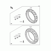Схема узла: Колеса (Шины) для Kawasaki ZR1200 ZRX1200 DAEG