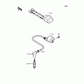 Схема вузла: Система запалювання для Kawasaki KMX50 KSR-I