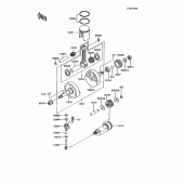 Схема вузла: Crankshaft/piston(s) для Kawasaki KMX125