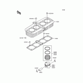 Схема вузла: Циліндр & Поршень для Kawasaki ZR1100 Zephyr 1100RS