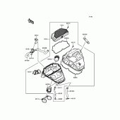 Схема вузла: Повітряний фільтр Kawasaki ER650 ER-6N