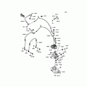 Схема вузла: Brake Piping для Kawasaki ZX636 Ninja ZX-6R ABS