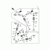 Схема узла: Клапан(ы) для Kawasaki VN900 Vulcan 900 Classic