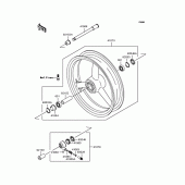 Схема узла: Ступица переднего колеса для Kawasaki ZR750 ZR-7S