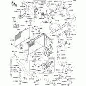 Схема вузла: Радіатор (1/2) для Kawasaki ZX600 ZZ-R600