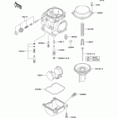 Схема вузла: Комплектуючі карбюратора для Kawasaki EJ650 W650