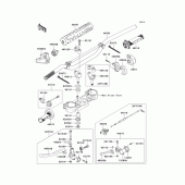 Схема вузла: Кермо (1/2) для Kawasaki KX250/ KX252 KX250F
