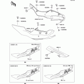 Схема узла: Side covers/chain cover(zx600-f2) для Kawasaki ZX600 Ninja ZX-6R