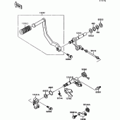 Схема вузла: Перемикач передач для Kawasaki VN1500 VN-15