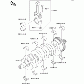 Схема вузла: Колінчастий вал для Kawasaki ZR750 Z750 ABS