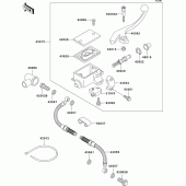 Схема узла: Передний тормозной цилиндр для Kawasaki KL650 KLR650