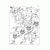 Схема вузла: Карбюратор для Kawasaki ZR750 Zephyr