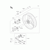Схема вузла: Front wheel для Kawasaki ZX600 Ninja ZX-6