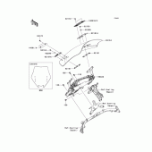 Схема вузла: Windshield для Kawasaki ZG1400 Concours 14 ABS