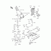 Схема узла: Крепление двигателя для Kawasaki KL650 KLR650