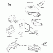 Схема вузла: Інформаційні наклейки для Kawasaki ZG1000 Concours
