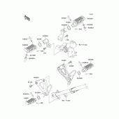 Схема вузла: Підніжки для Kawasaki KL650 KLR650