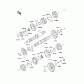 Схема вузла: Трансмісія для Kawasaki KL250 KL250 Super Sherpa