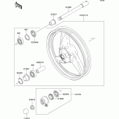 Схема узла: Ступица переднего колеса для Kawasaki ER500 ER-5
