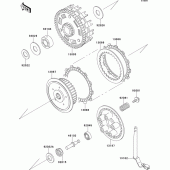 Схема узла: Сцепление для Kawasaki ZX600 ZZ-R600