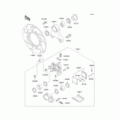 Схема узла: Задний тормоз для Kawasaki ZX1100 Ninja ZX-11