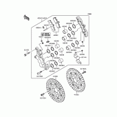 Схема вузла: Переднє гальмо для Kawasaki ZX750 Ninja ZX-7R