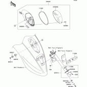 Схема вузла: Taillight(s) для Kawasaki VN900 VN900 Classic