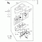 Схема вузла: Вимірювальний прилад Kawasaki KL650 KLR650