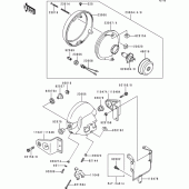 Схема вузла: Head lamp(1/2) для Kawasaki ZR750 Zephyr