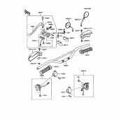Схема вузла: Кермо & Пульт управління рульовим для Kawasaki KMX125